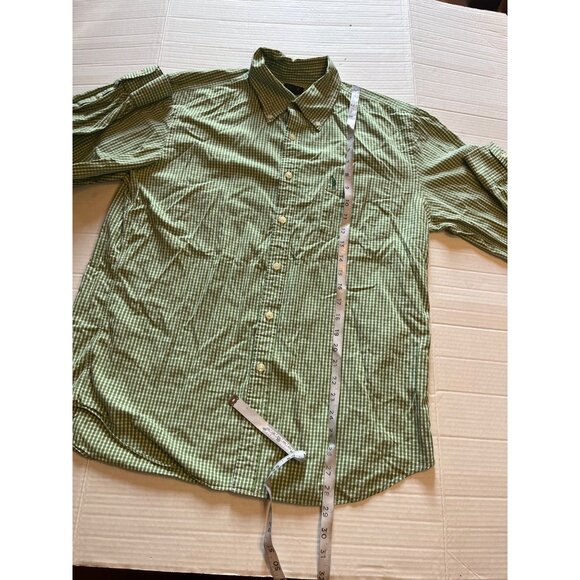 J.Crew Mens Green & White Gingham Long Sleeve Button-Up Shirt L - Picture 10 of 11